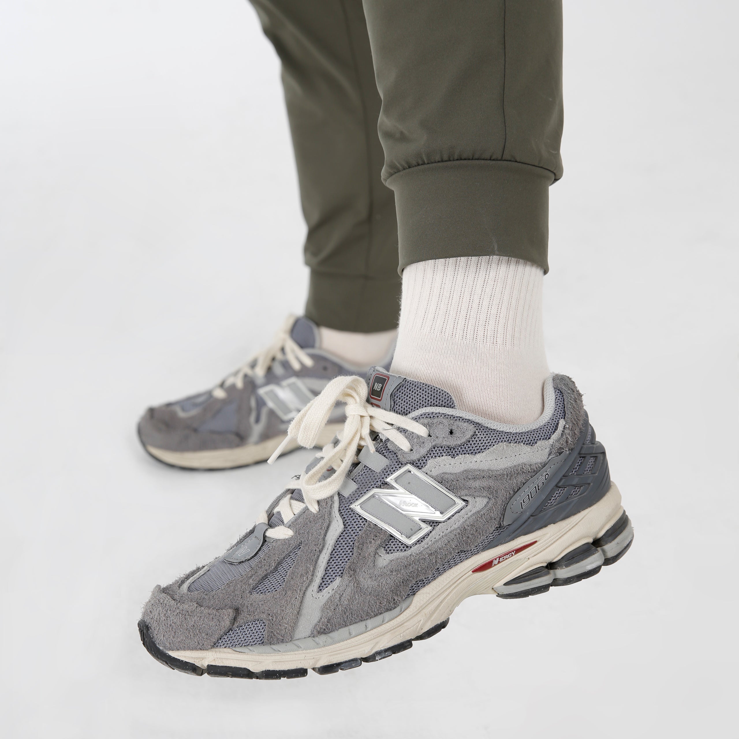 Unıcolor-Ecru Long Socks