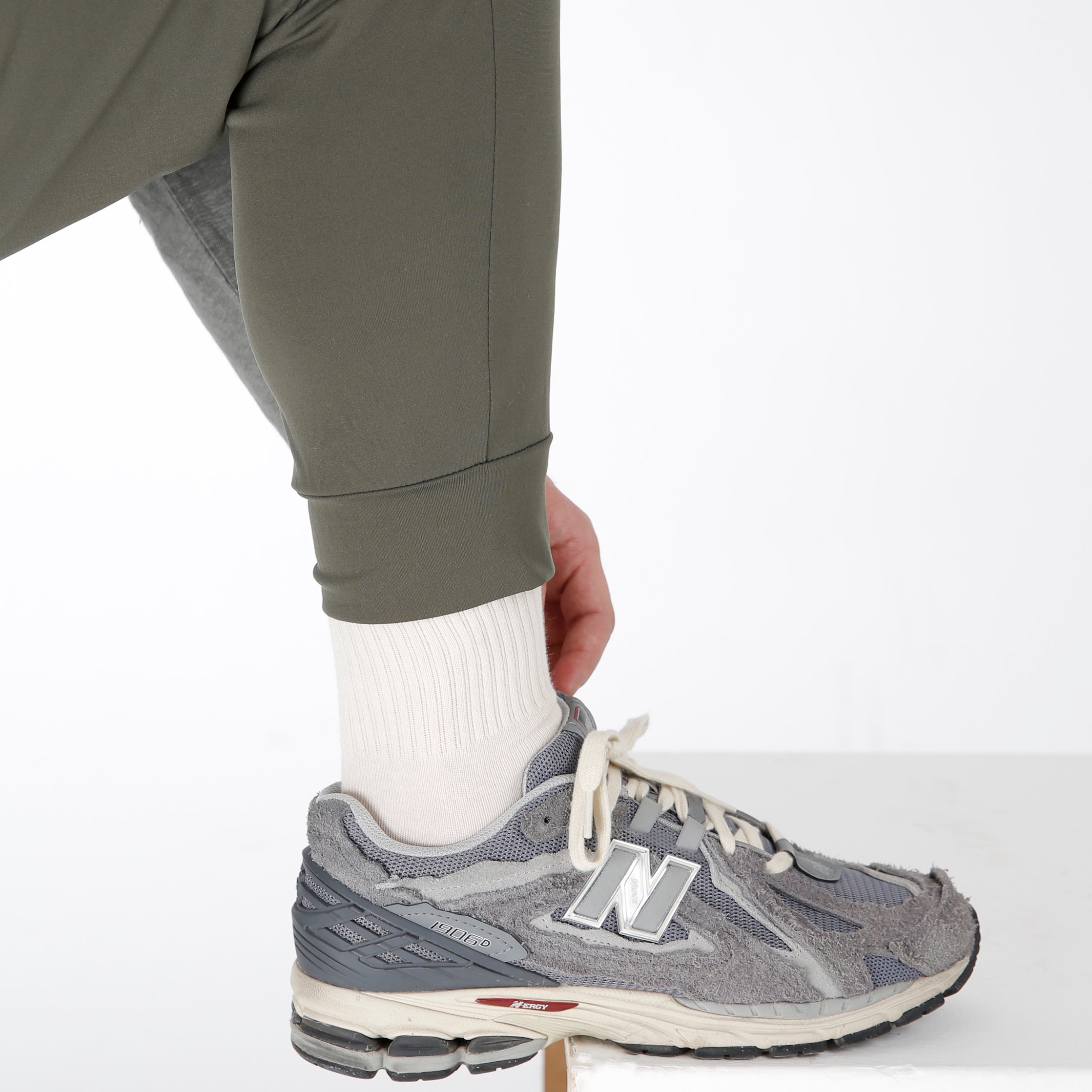 Unıcolor-Ecru Long Socks