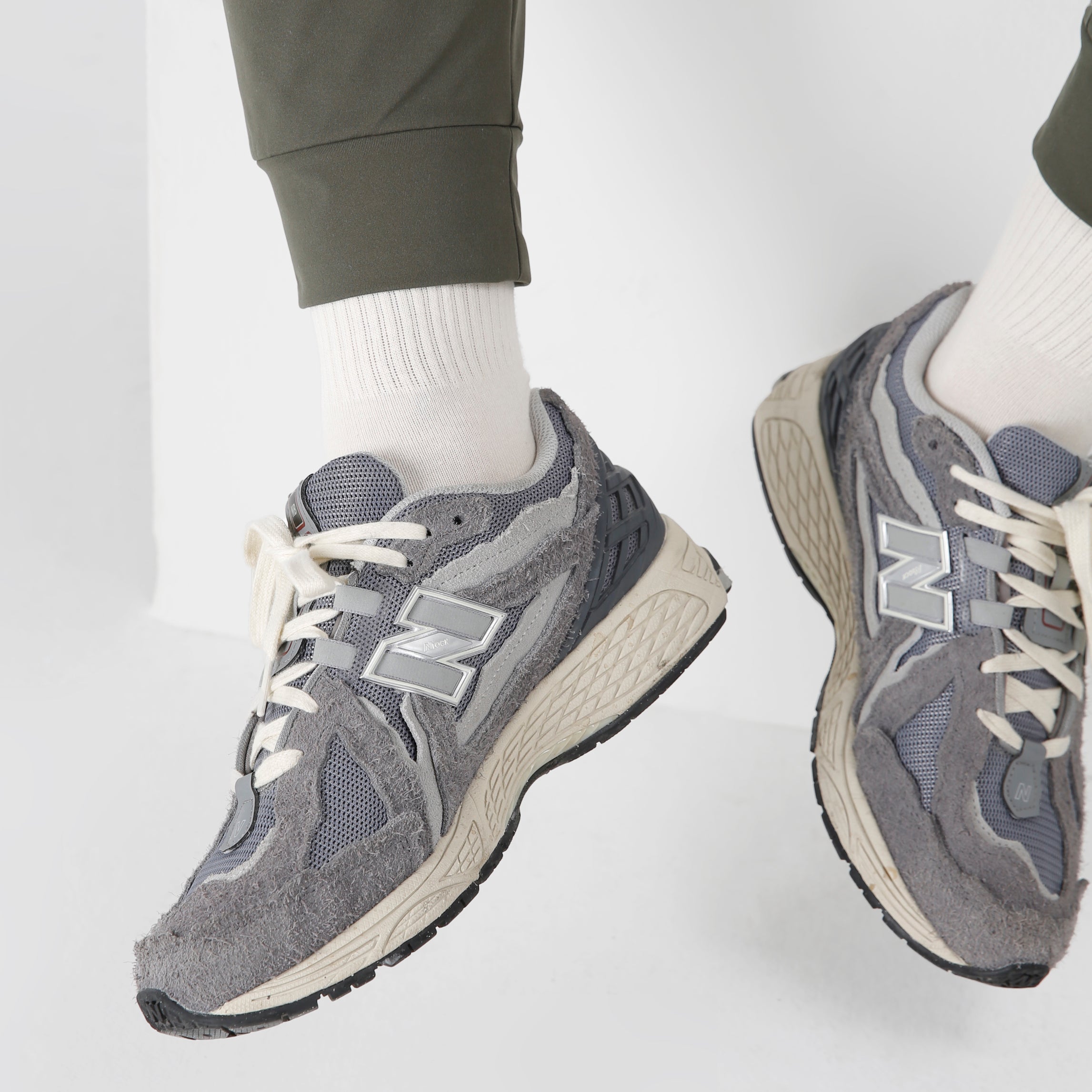 Unıcolor-Ecru Long Socks