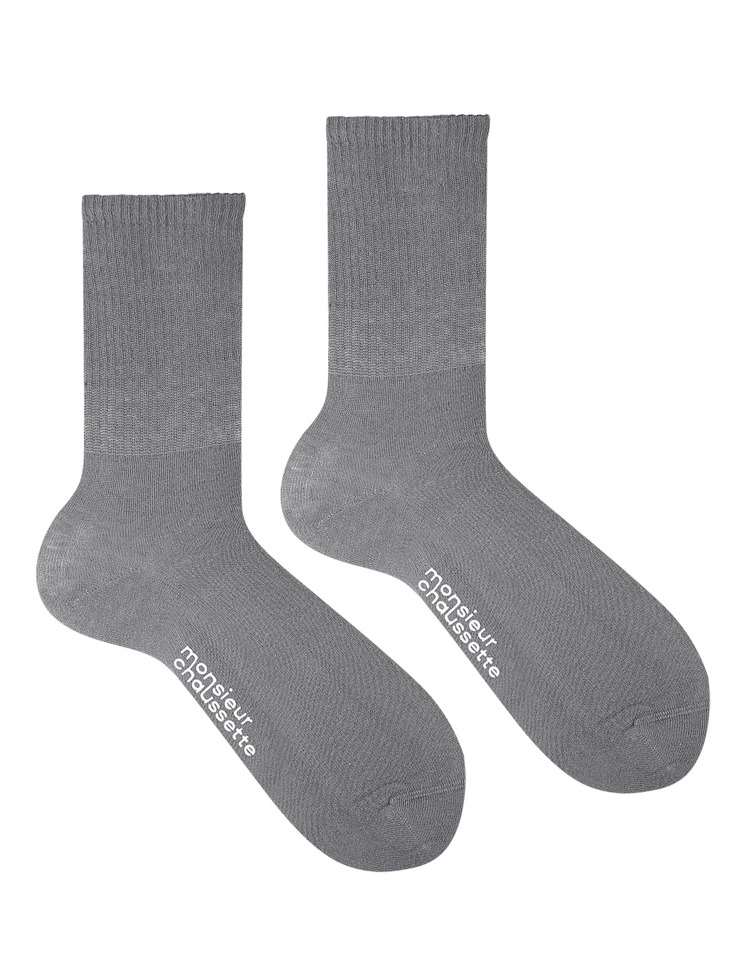 Unıcolor-Cloudy Grey Long Socks