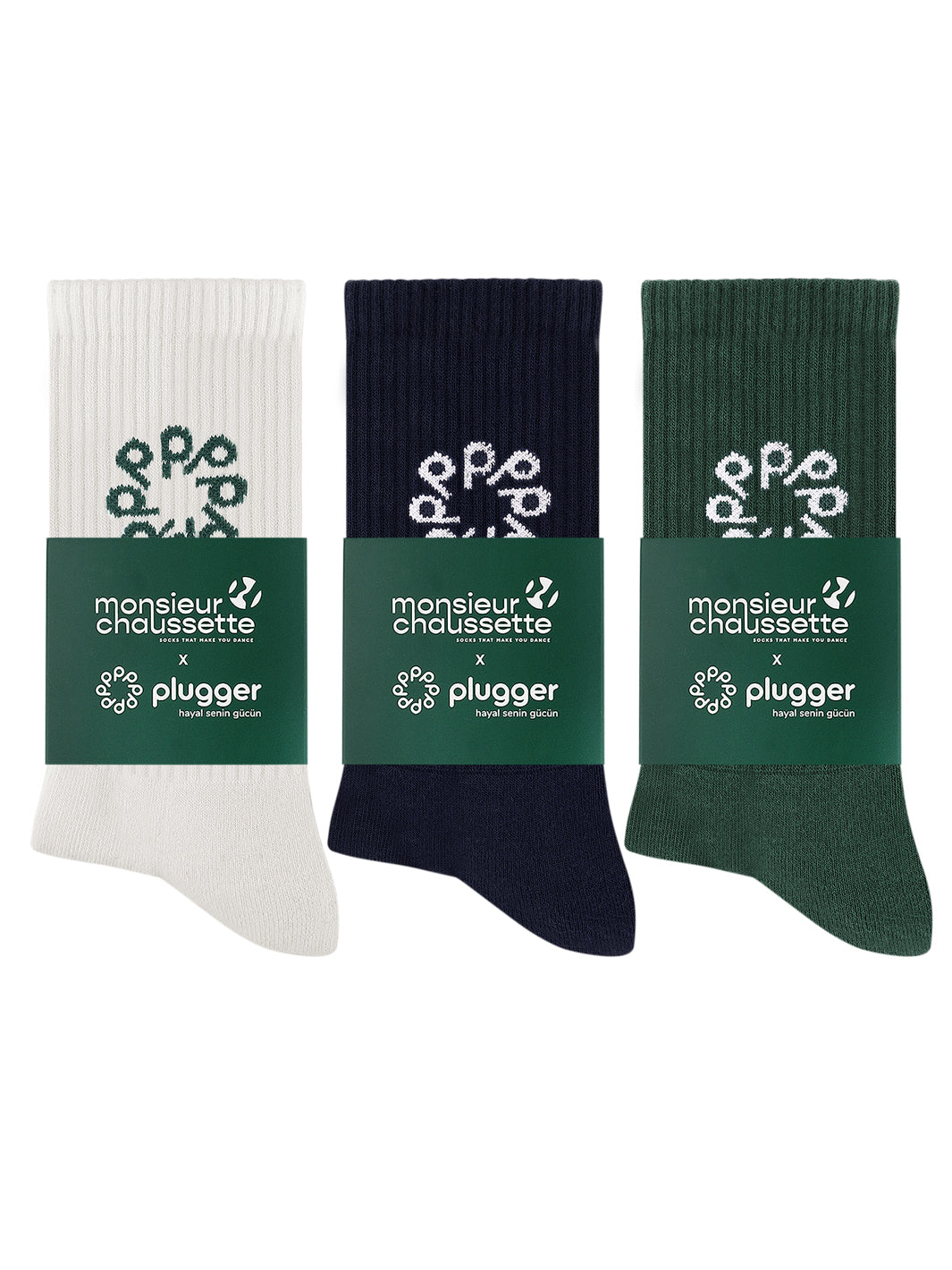 3-PACK Plugger Community X Monsieur Chaussette