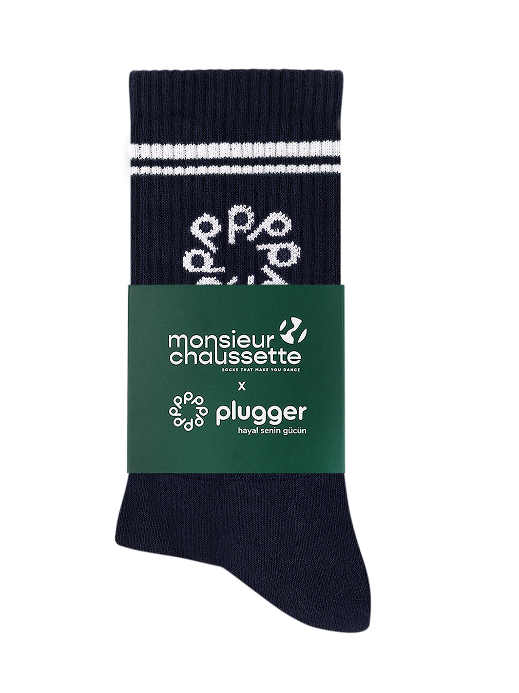Plugger Community X Monsieur Chaussette - Deep Ocean Blue Stripe Edition