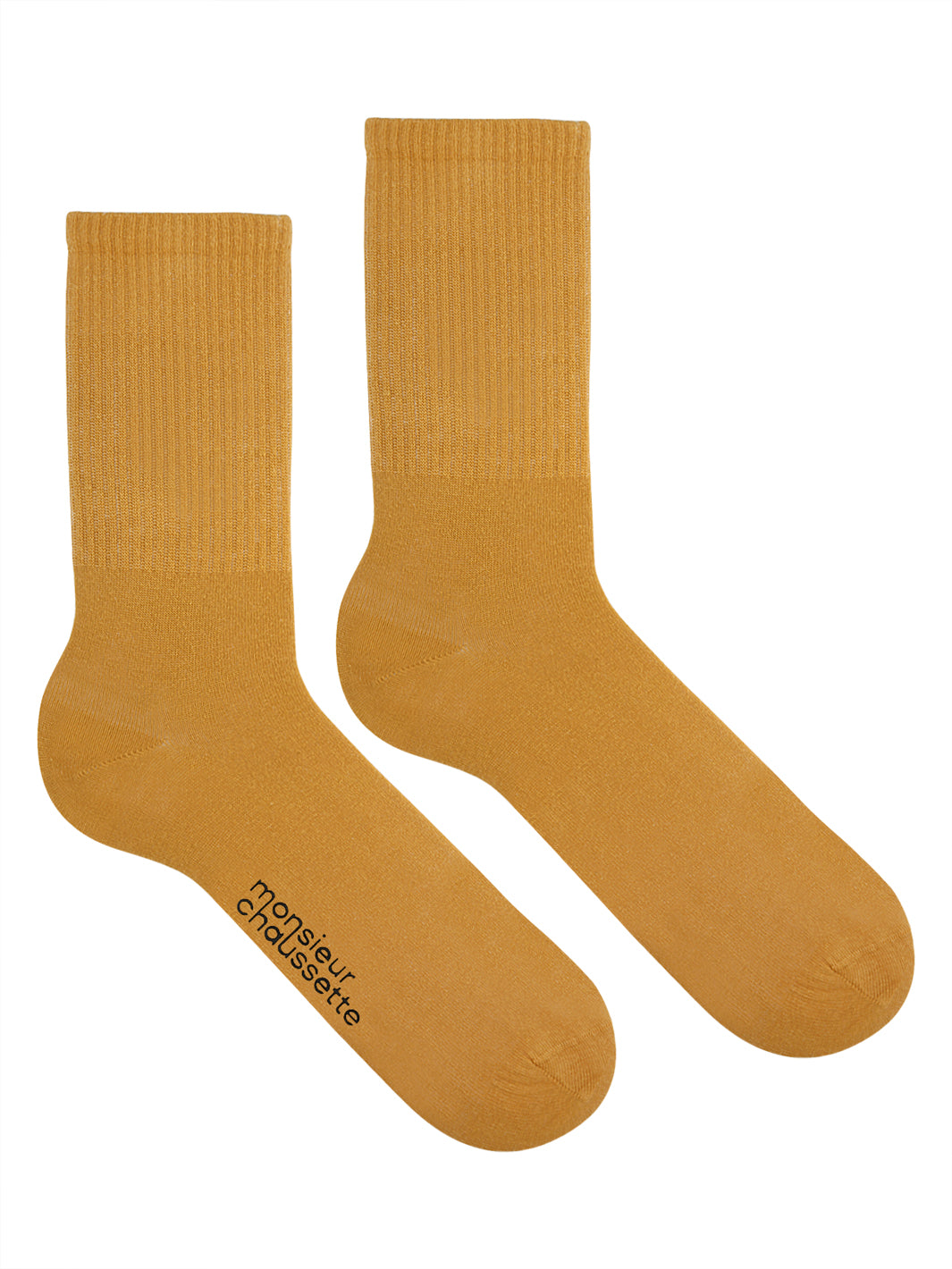 Unıcolor-Mustard Long Socks