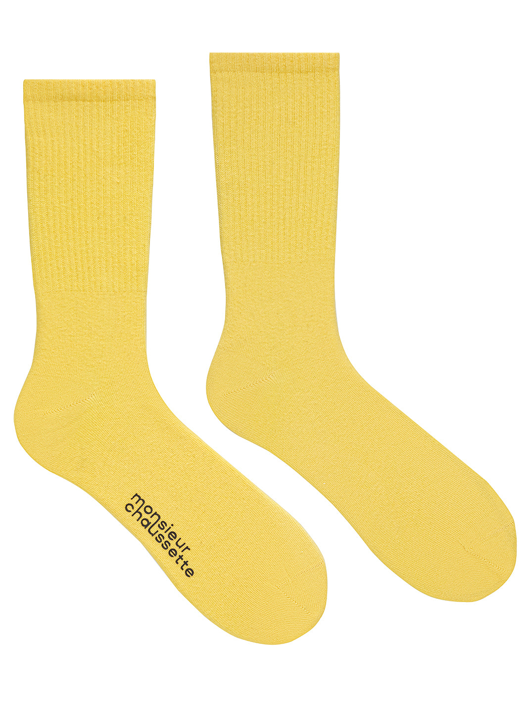 Unıcolor-Yellow Long Socks