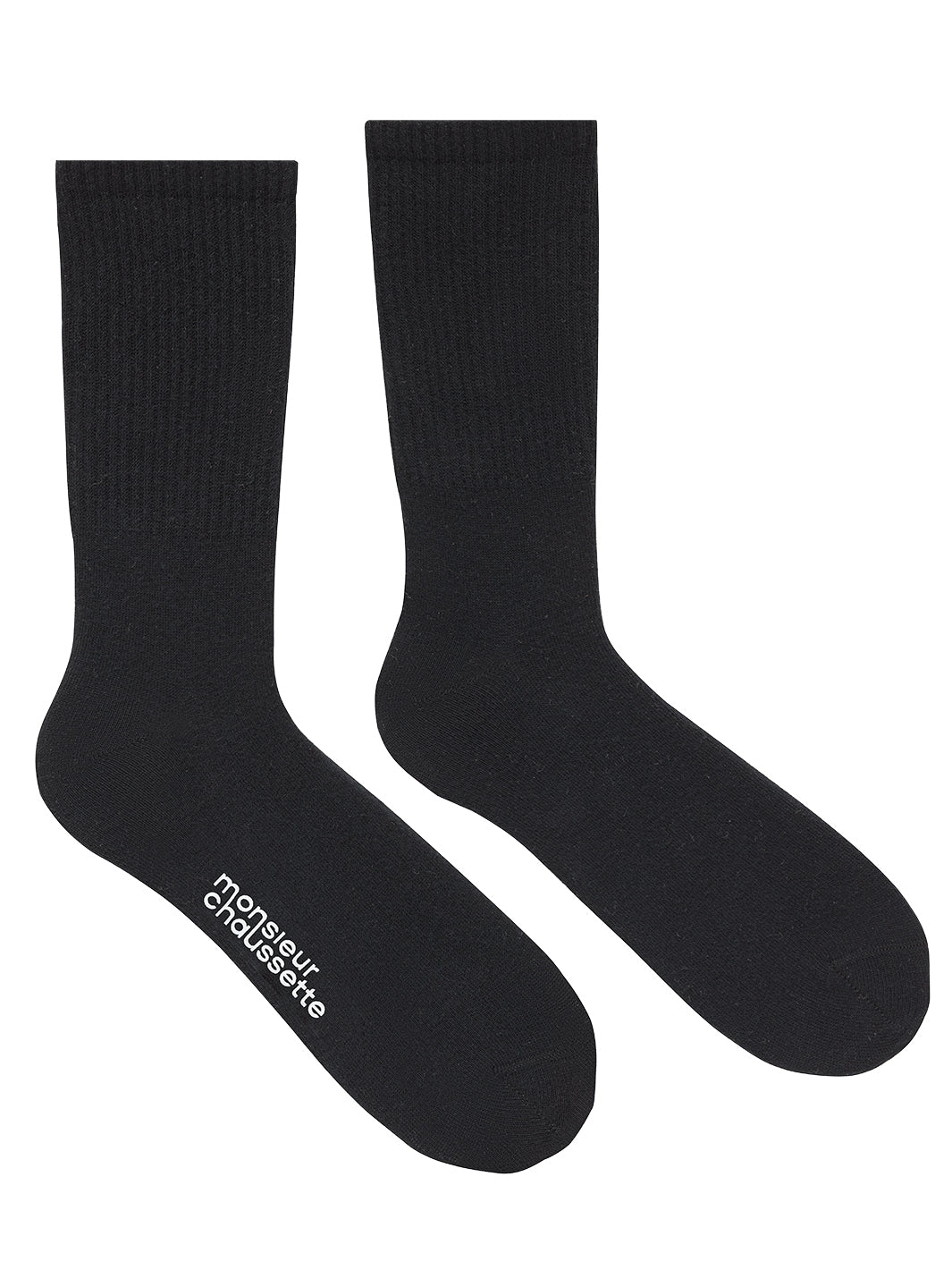 Unıcolor-Black Long Socks