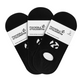 3-PACK NO SHOW BLACK SOCKS