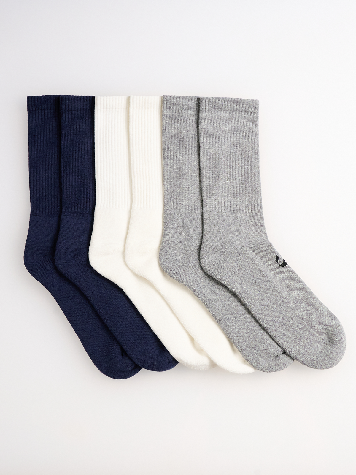 6-Pack Unicolor Regular Havlu Çorap - 2 Lacivert/2 Ekru/2 Gri