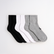 6-Pack Unicolor Havlu Çorap - 2 Siyah/2 Beyaz/2 Gri