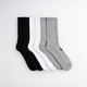 6-Pack Unicolor Regular Havlu Çorap - 2 Siyah/2 Beyaz/2 Gri