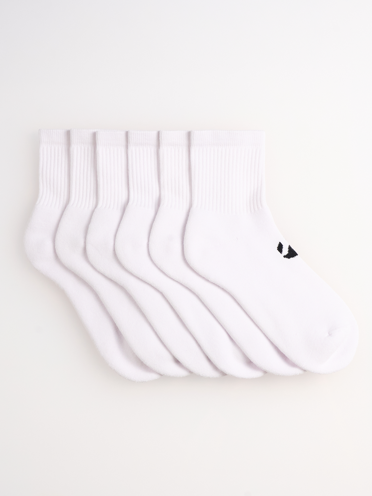 6-Pack Unicolor Half Havlu Çorap - 6 Beyaz