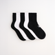 6-Pack Unicolor Havlu Çorap - 3 Siyah/3 Beyaz