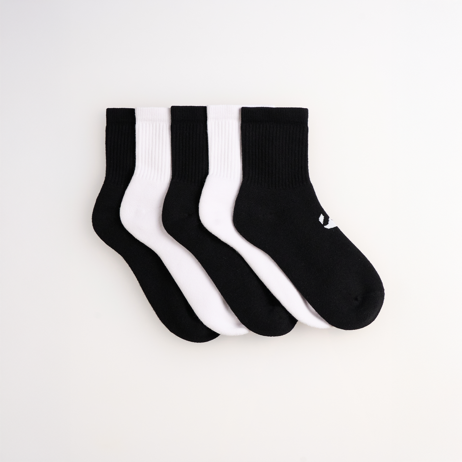 6-Pack Unicolor Havlu Çorap - 3 Siyah/3 Beyaz
