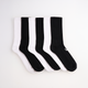 6-Pack Unicolor Regular Havlu Çorap - 3 Siyah/3 Beyaz