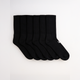 6-Pack Unicolor Regular Havlu Çorap - 6 Siyah