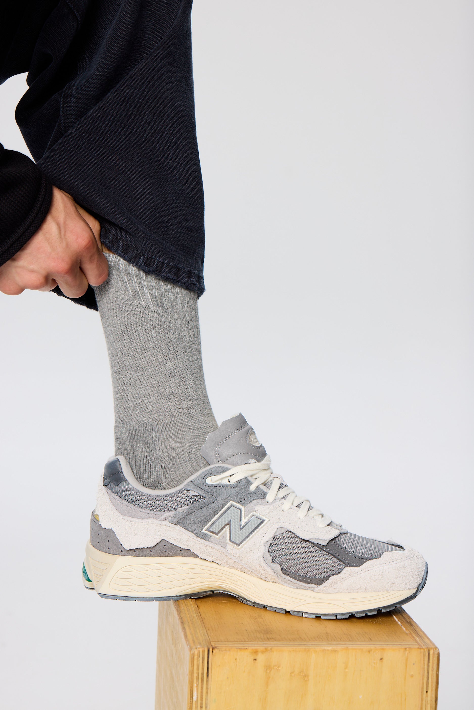 Gri Unicolor Regular Havlu Çorap