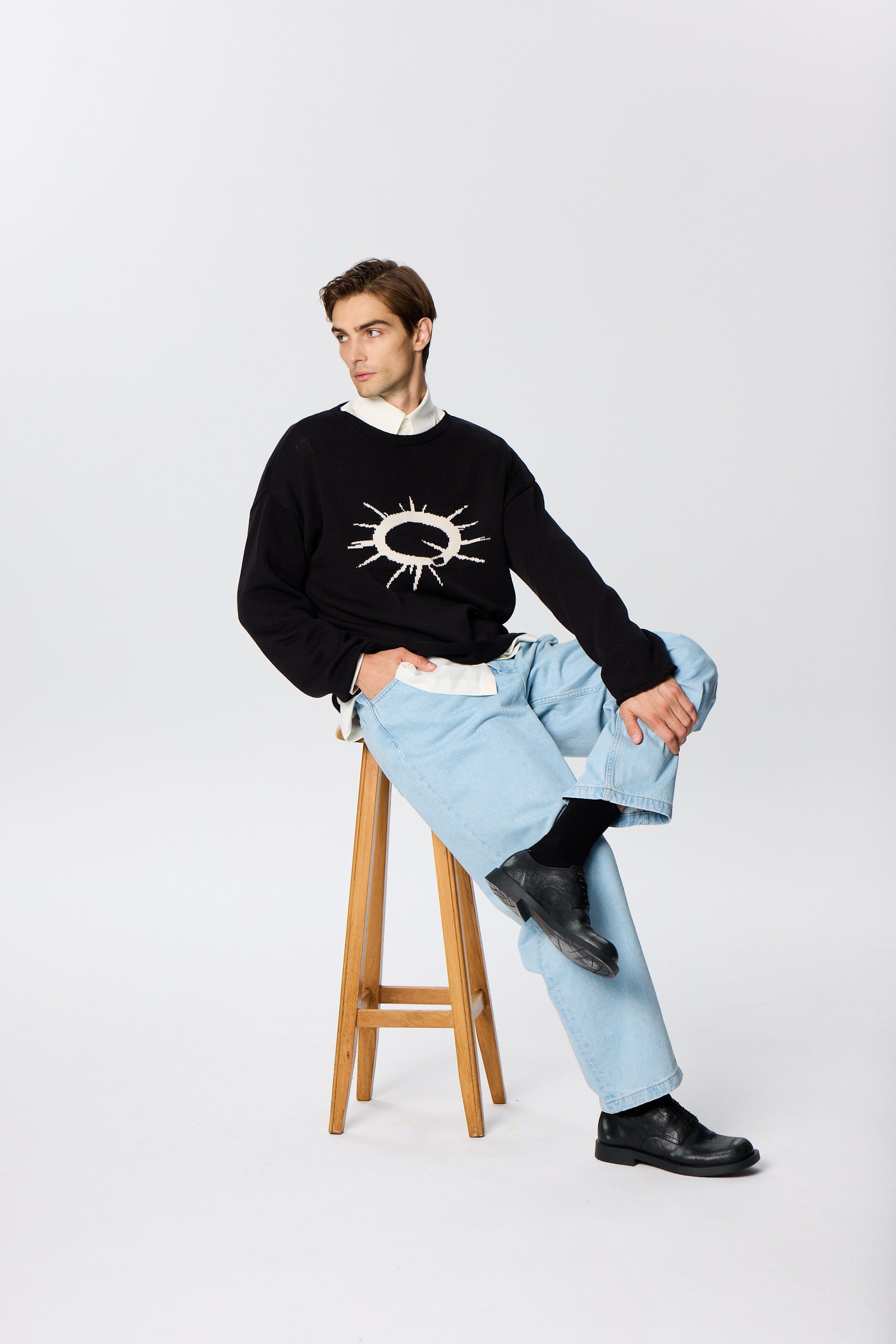 Siyah Unicolor Regular Havlu Çorap