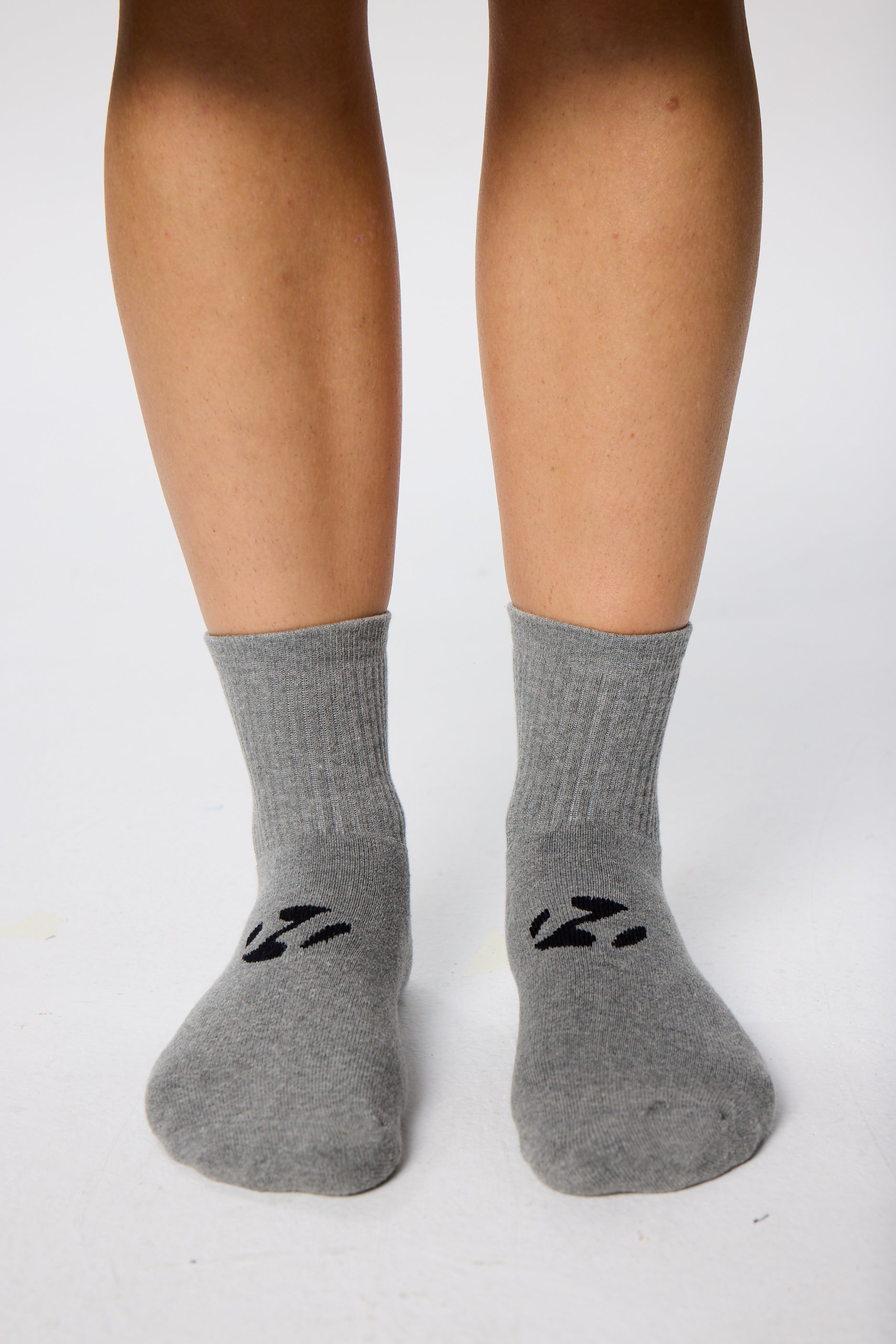 3-Pack Unicolor Half Havlu Çorap - Mavi/Lacivert/Gri