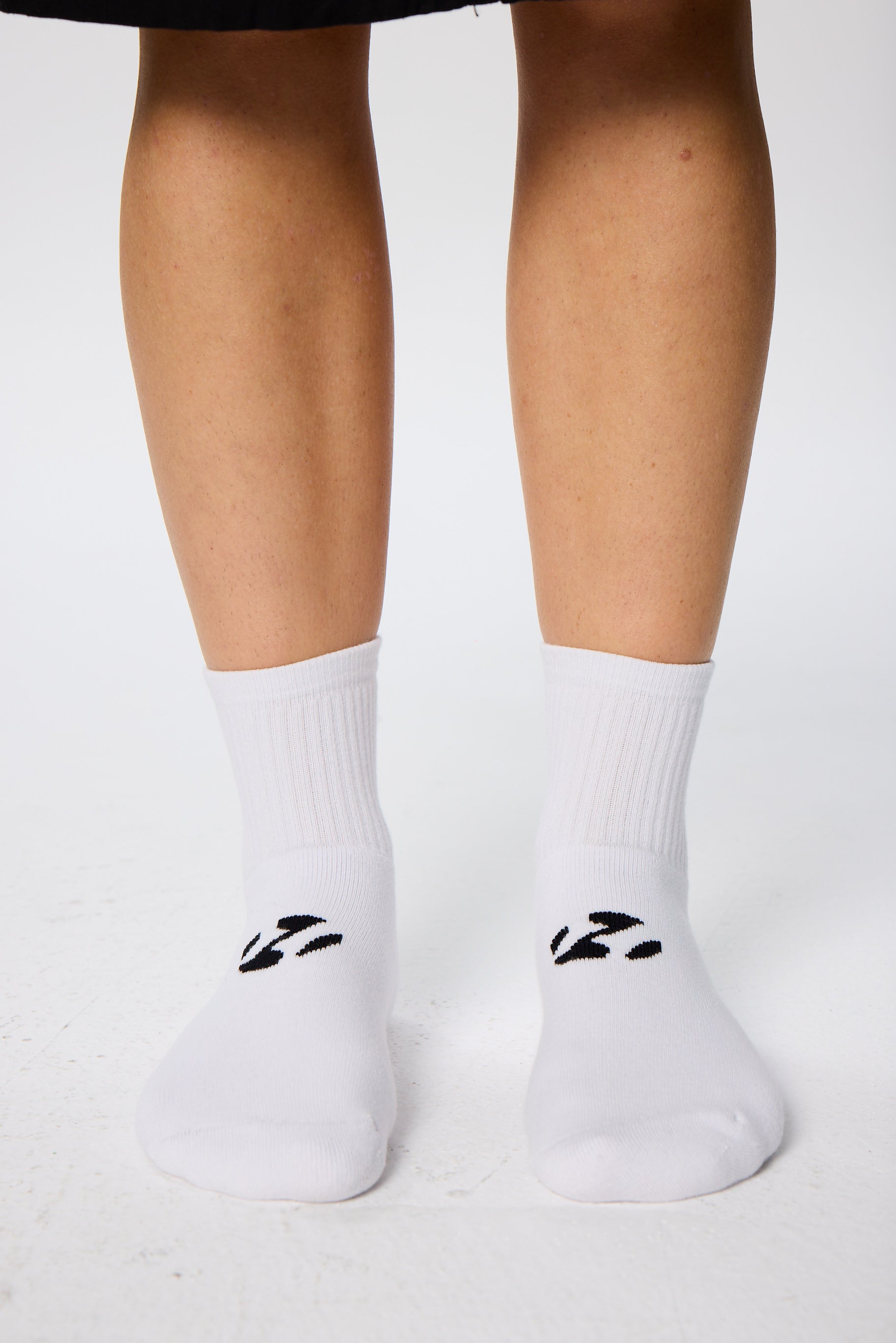 6-Pack Unicolor Half Havlu Çorap - 3 Siyah/3 Beyaz