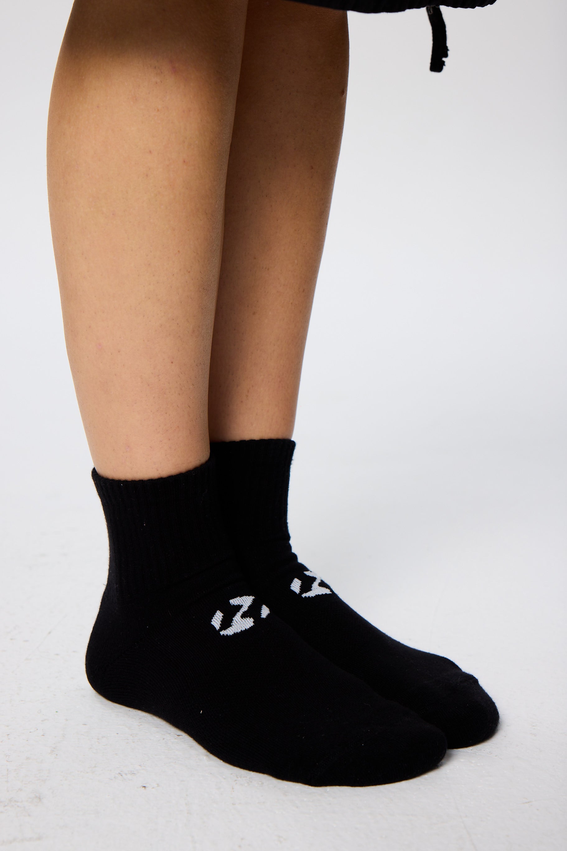 Siyah Unicolor Quarter Havlu Çorap