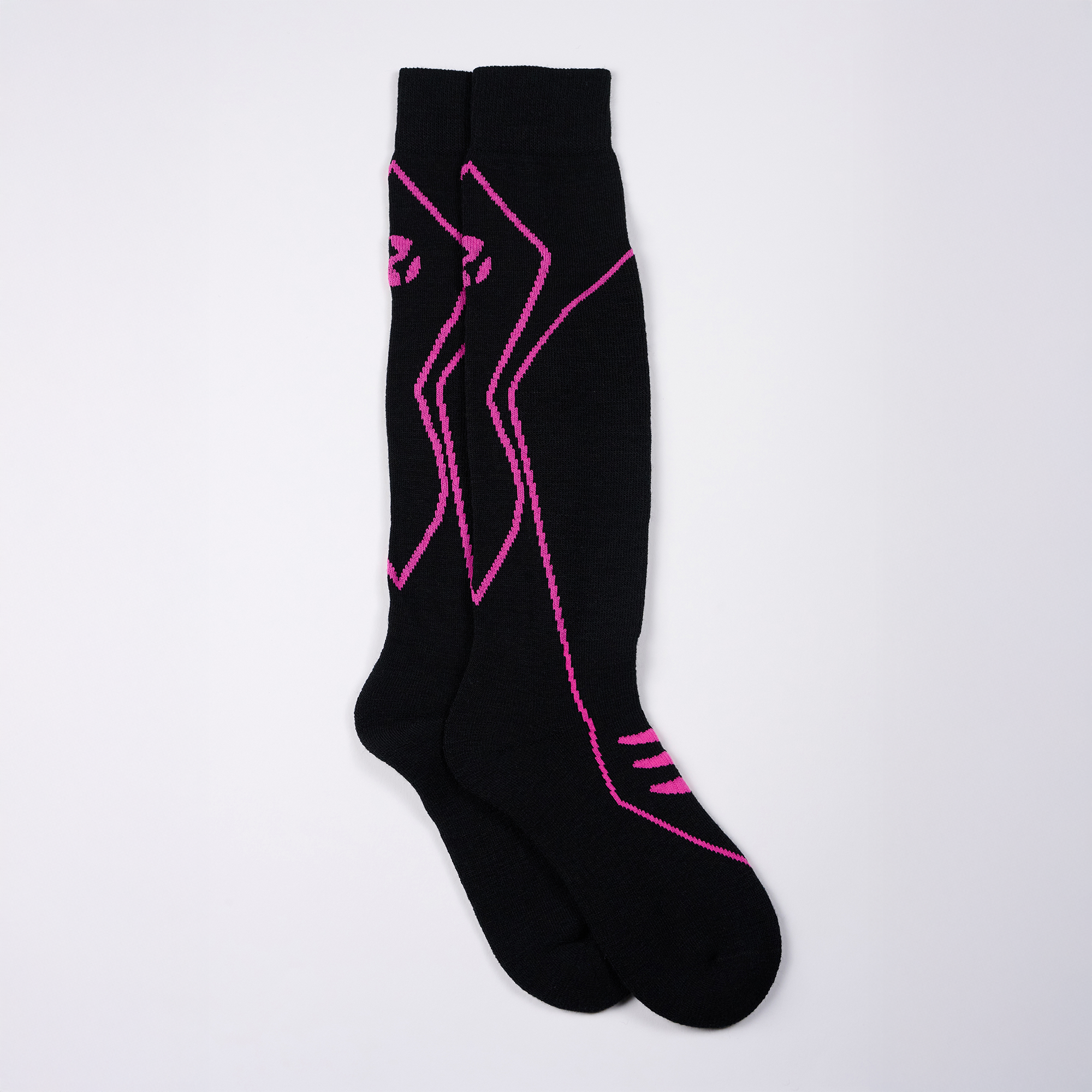 ThermoTech Merino Ski Socks Siyah Pembe