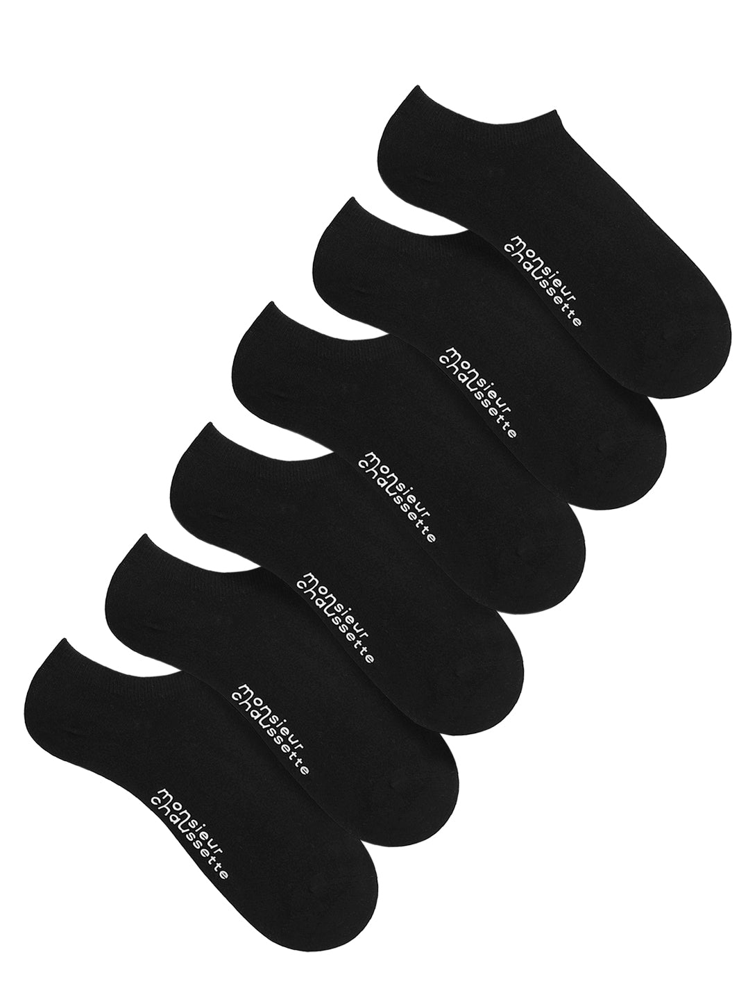 6-PACK BLACK ANKLE SOCKS