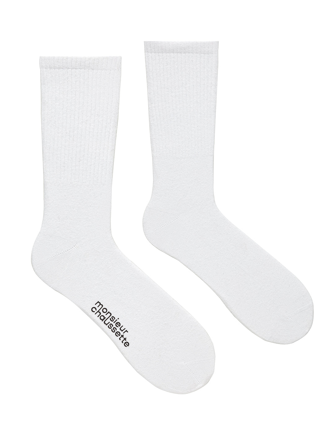 Unicolor-White Long Socks